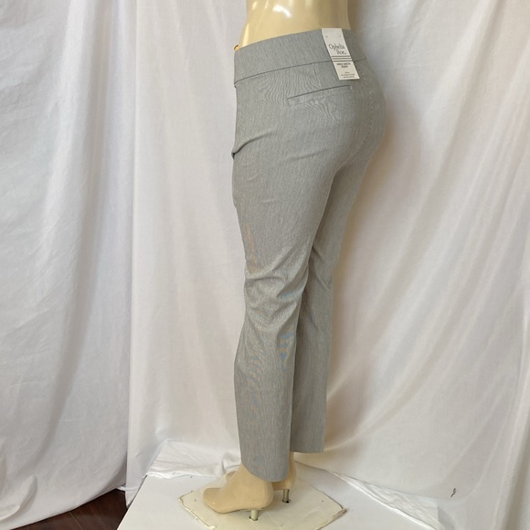 OPHELIA ROE Women’s Ankle Length Skinny Size 2X Striped White & Gray NWT - Picture 7 of 9